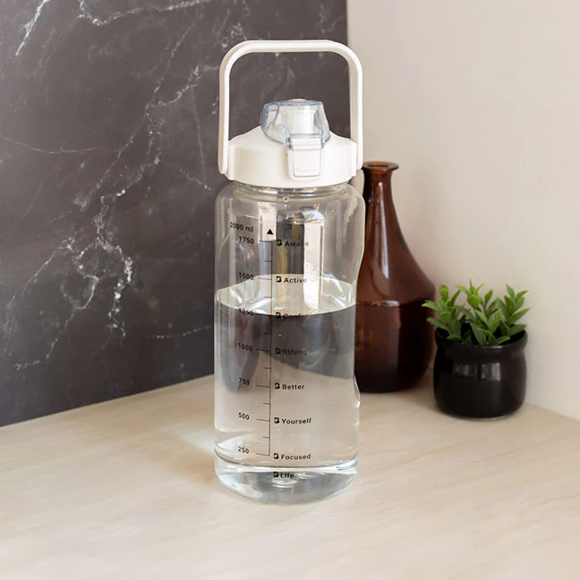 Botella Motivacional | Blanca 1.89 L