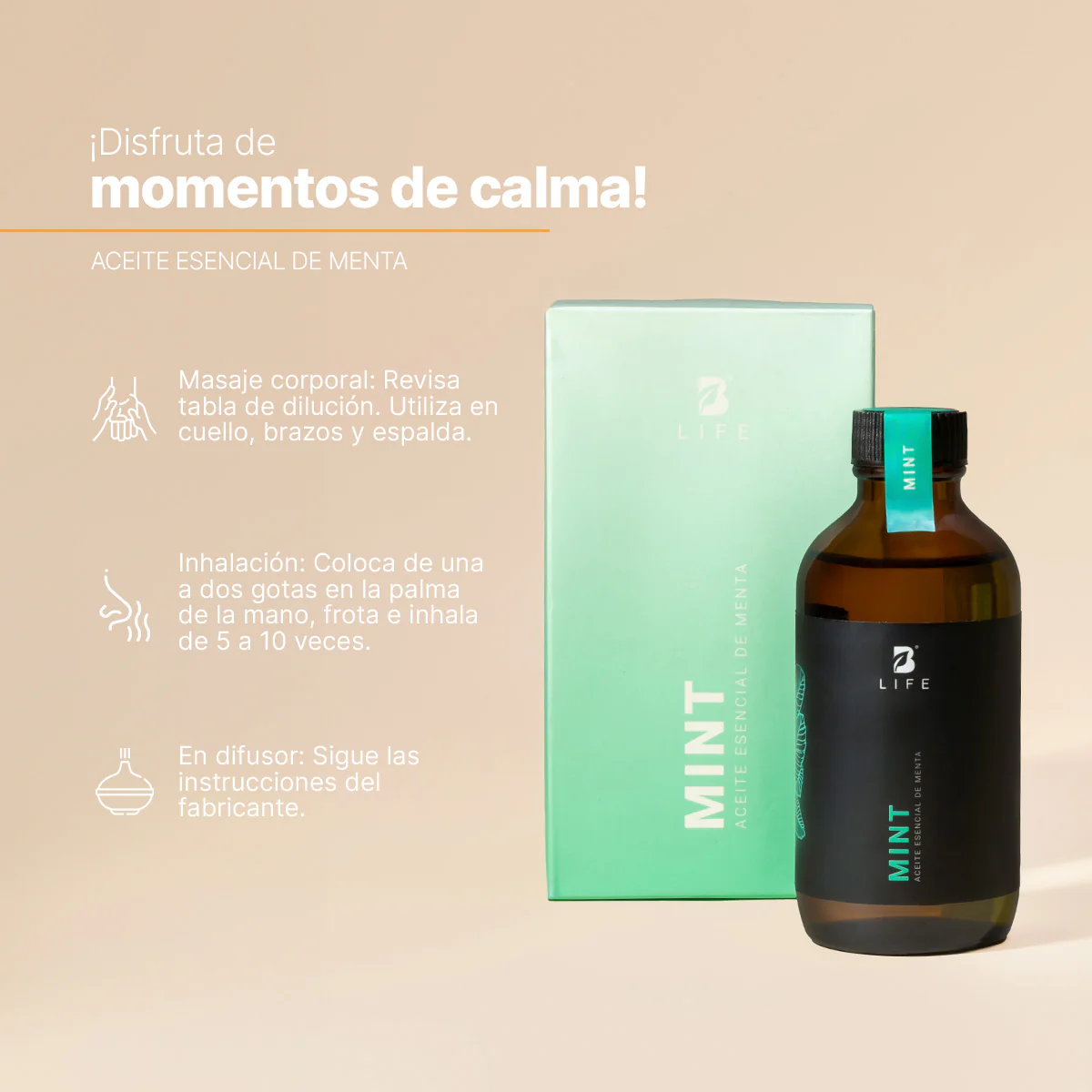 Essential Oil Mint | Aceite Esencial Menta 50 y 120 ml