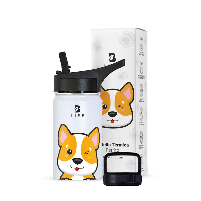 Botella Térmica Para Niños | Perrito 355 y 532 ml