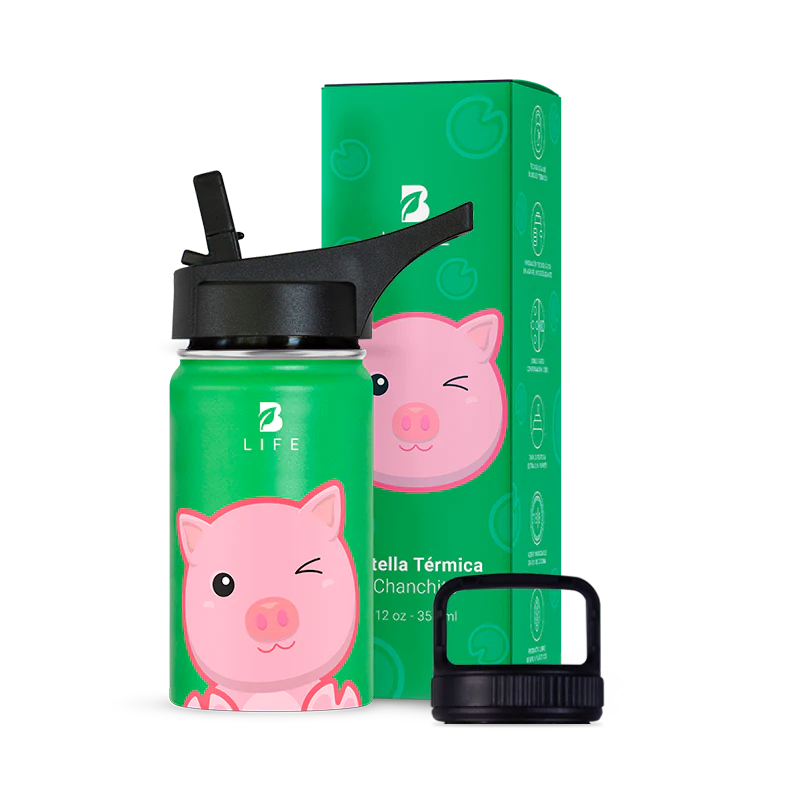 Botella Térmica Para Niños | Chanchito 355 y 532 ml