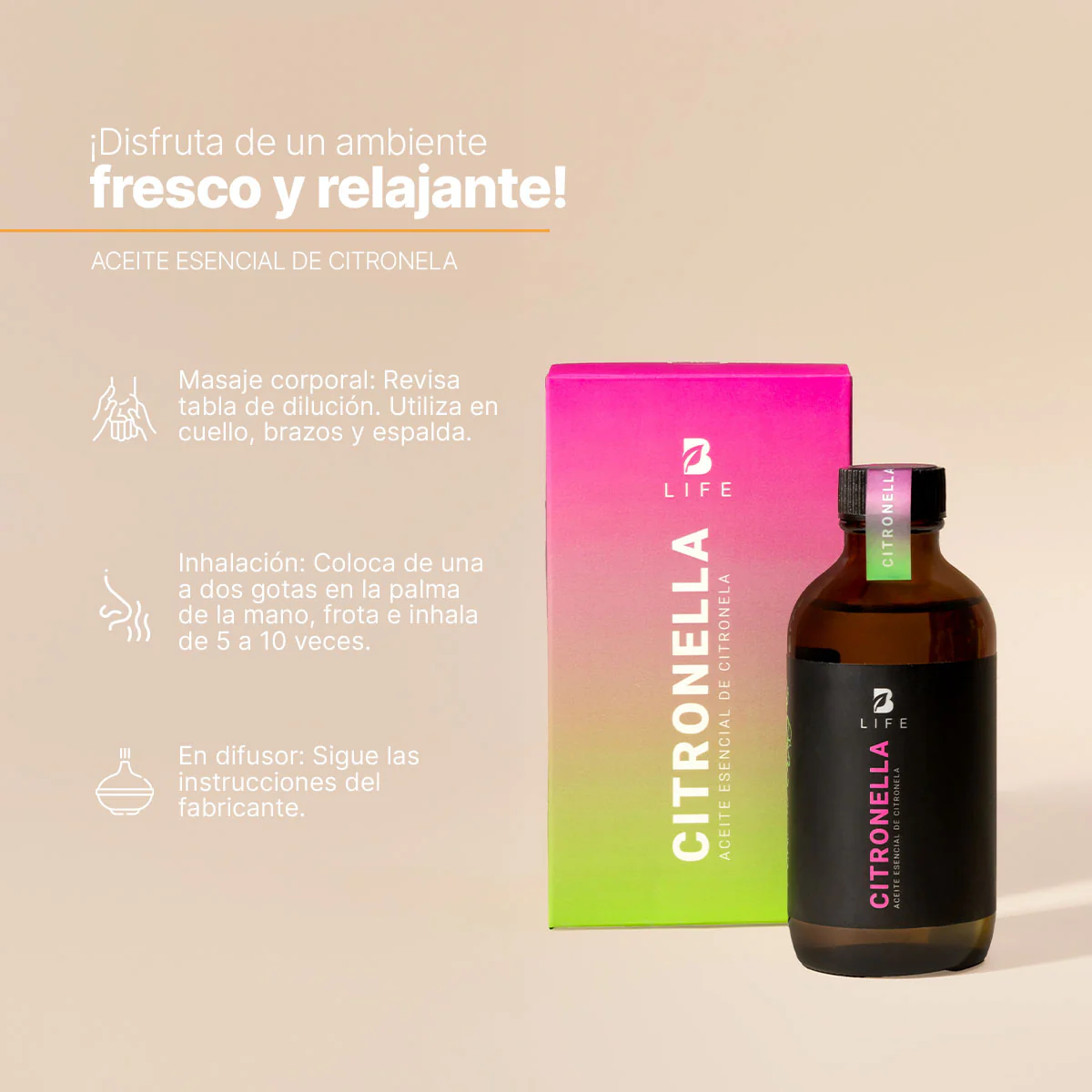 Essential Oil Citronella | Aceite Esencial Citronela 50 y 120 ml