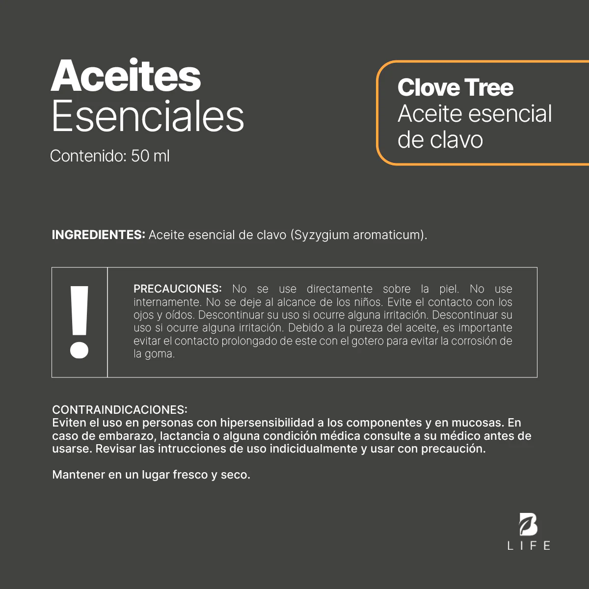 Clove Tree Essential Oil | Aceite esencial de Clavo 50 ml