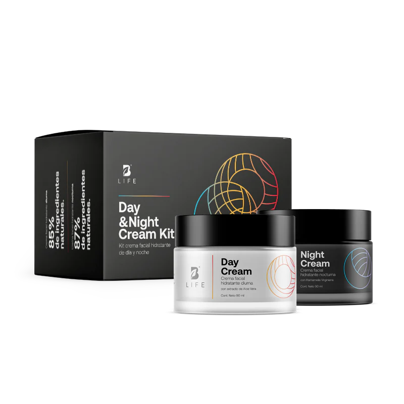 Day & Night Cream Kit | Kit de Cremas Faciales de Día y Noche con Ácido Hialurónico 90 ml c/u