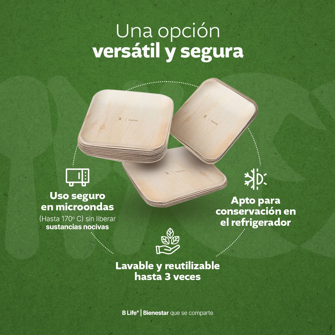 Natural Leaf Tableware | Set de platos y cubiertos de hoja de palma 100 o 200 piezas