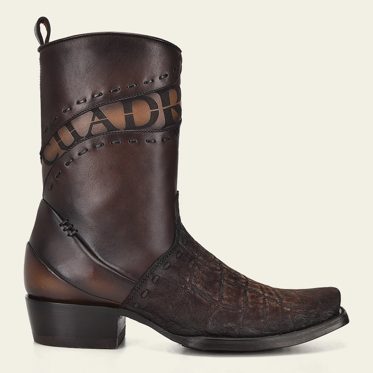 Bota casual en piel genuina de elefante para caballero
