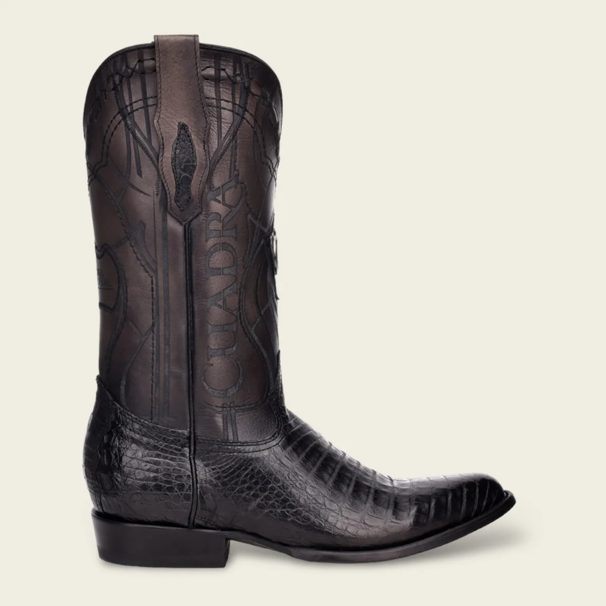 Bota tradicional en piel genuina de fuscus para caballero