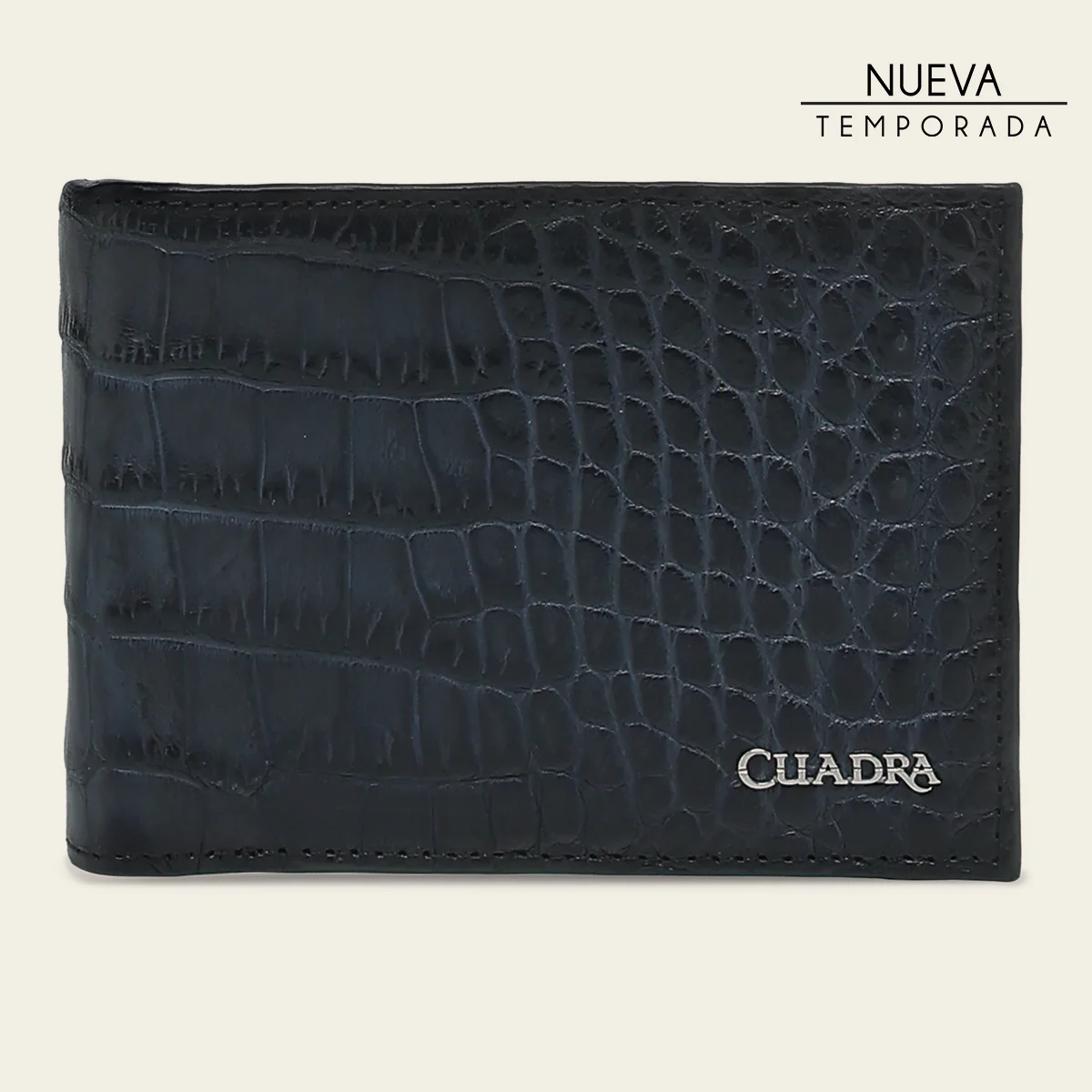 Cartera en piel genuina de alligator para caballero