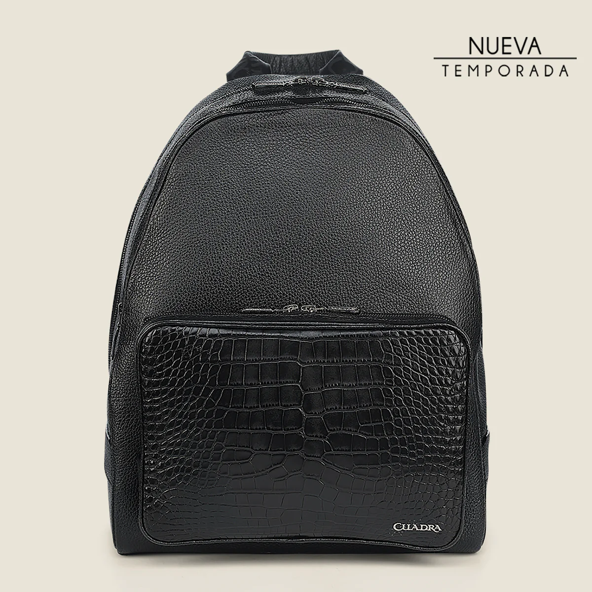 Backpack en piel genuina de alligator para caballero
