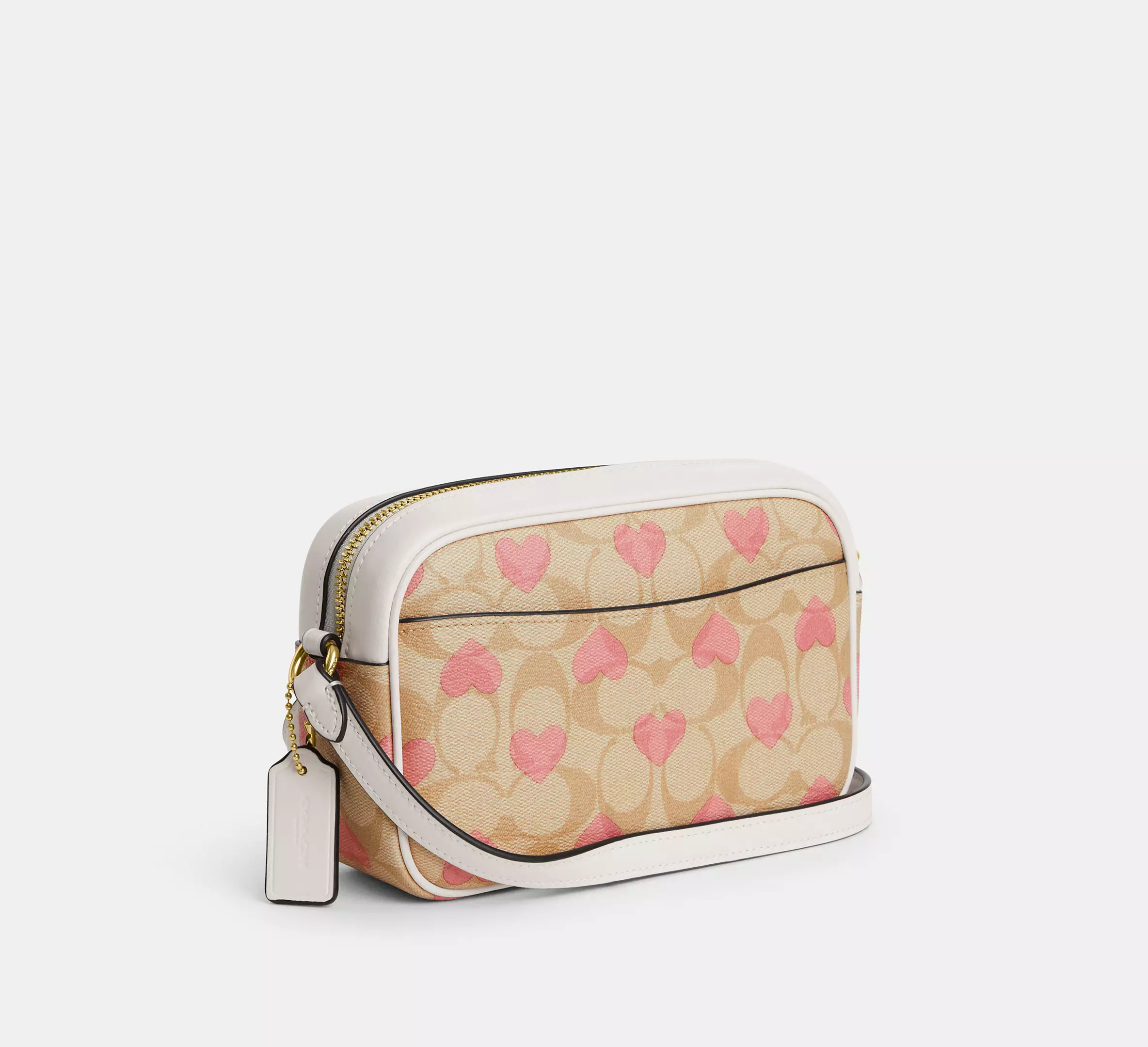 Mini Jamie Camera Bag In Signature Canvas With Heart Print