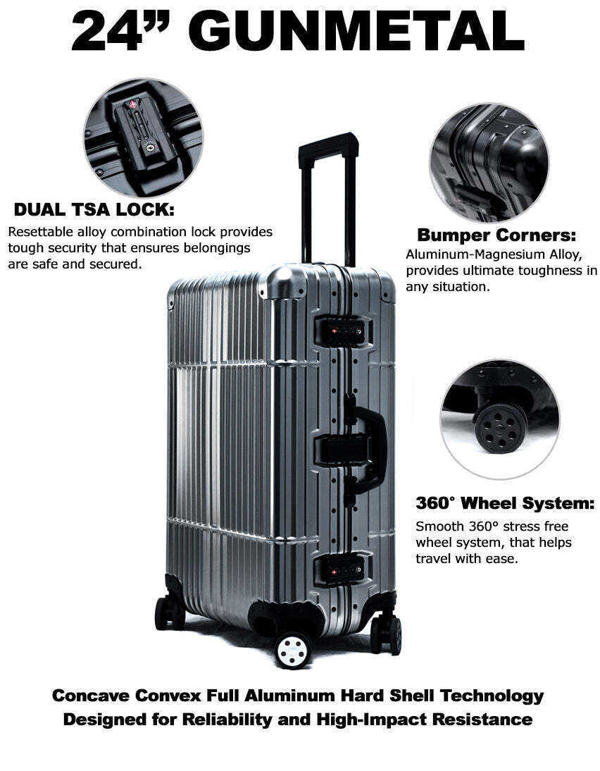 High-quality all-aluminum fuselage carry-on luggage