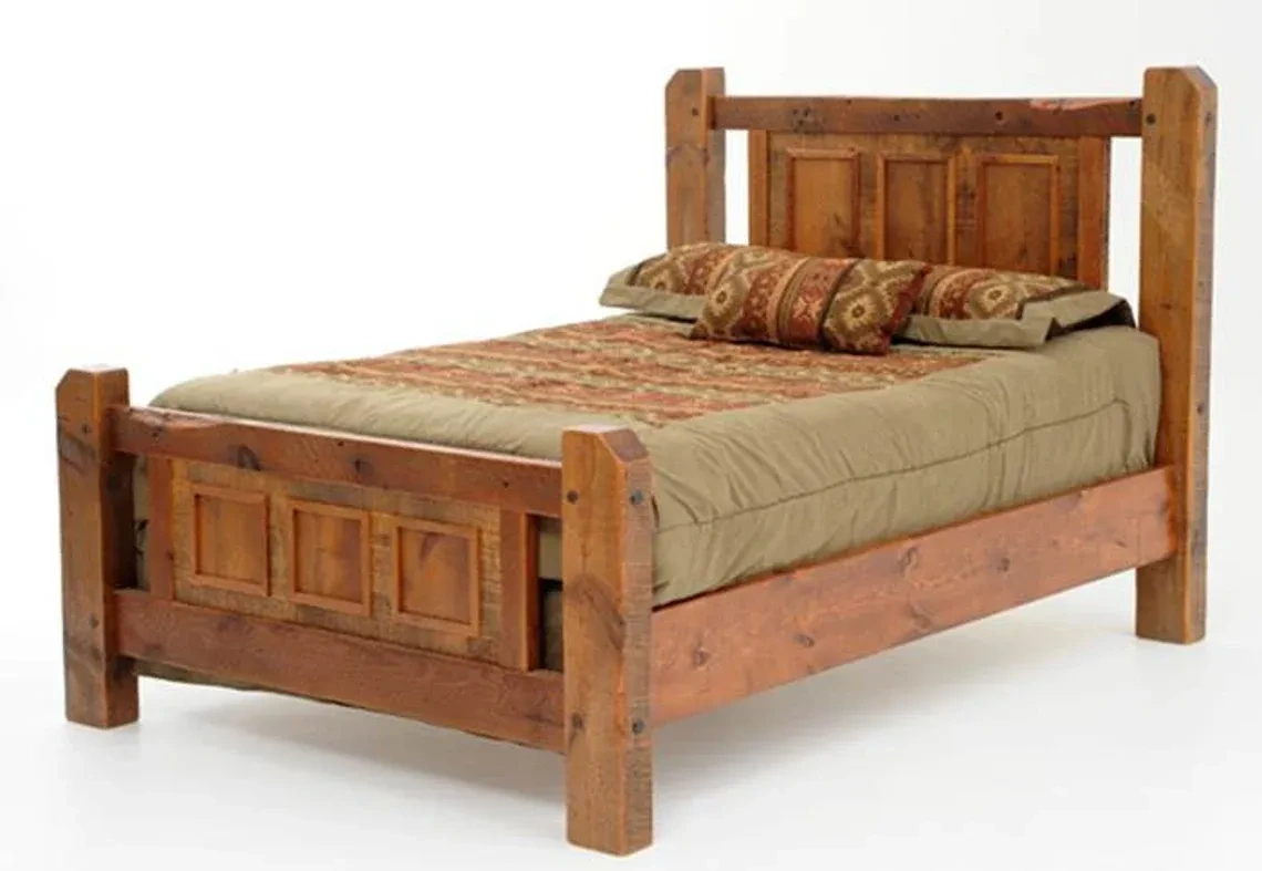 Barnwood Panel Style Bed