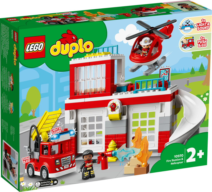 LEGO DUPLO RESCUE FIRE STATION & HELICOPTER 10970 BUILDING TOY
