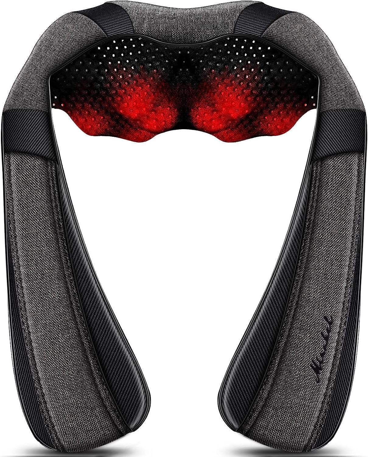 Back Massager, Shiatsu Neck Massager with Heat, Electric Shoulder Massager, Kneading Massage Pillow for Neck, Back, Shoulder, Foot, Leg, Muscle Pain Relief, Get Well Soon Presents - Christmas Gifts