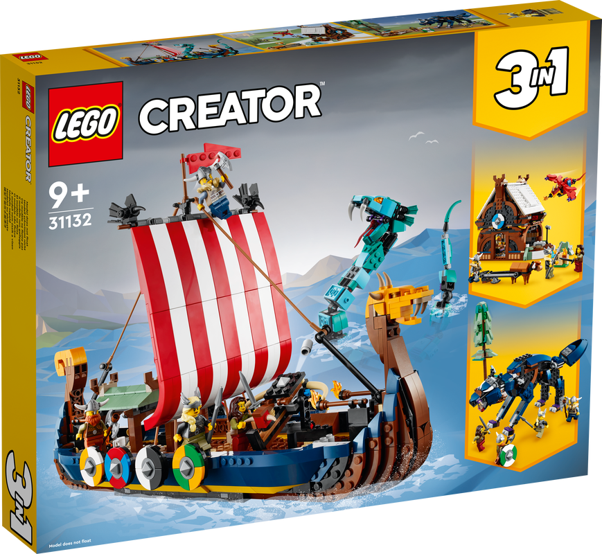 LEGO 31132 CREATOR VIKING SHIP AND THE MIDGARD SERPENT