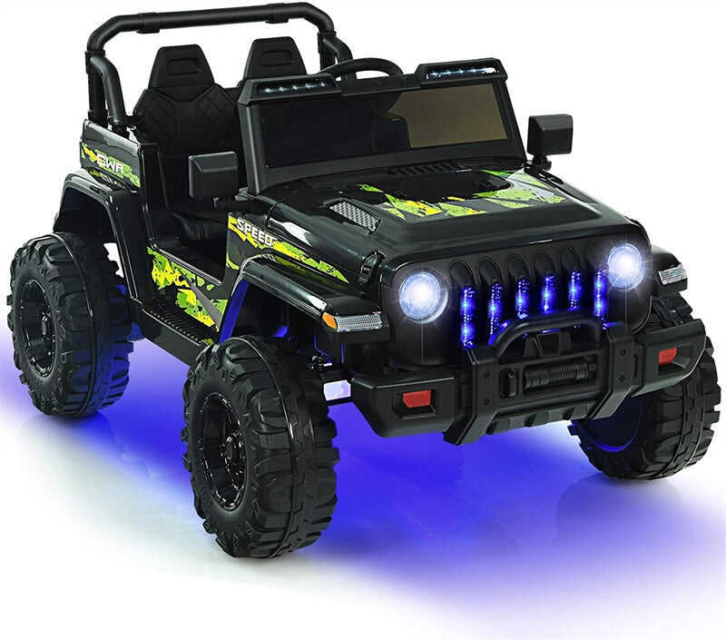 12V Kids Ride-on Jeep Car Battery Powered Electric Truck with Parental Remote Control
