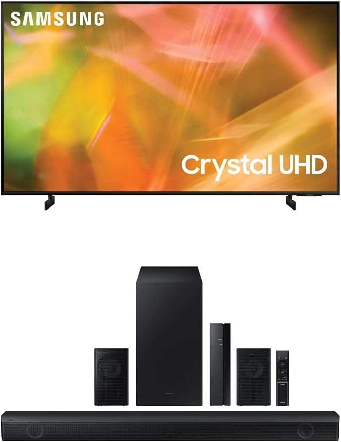 85-Inch Class Crystal 4K UHD AU8000 Series HDR, 3 HDMI Ports, Motion Xcelerator, Tap View, PC on TV, Q Symphony, Smart TV with Alexa Built-In (UN85AU8000FXZA, 2021 Model)