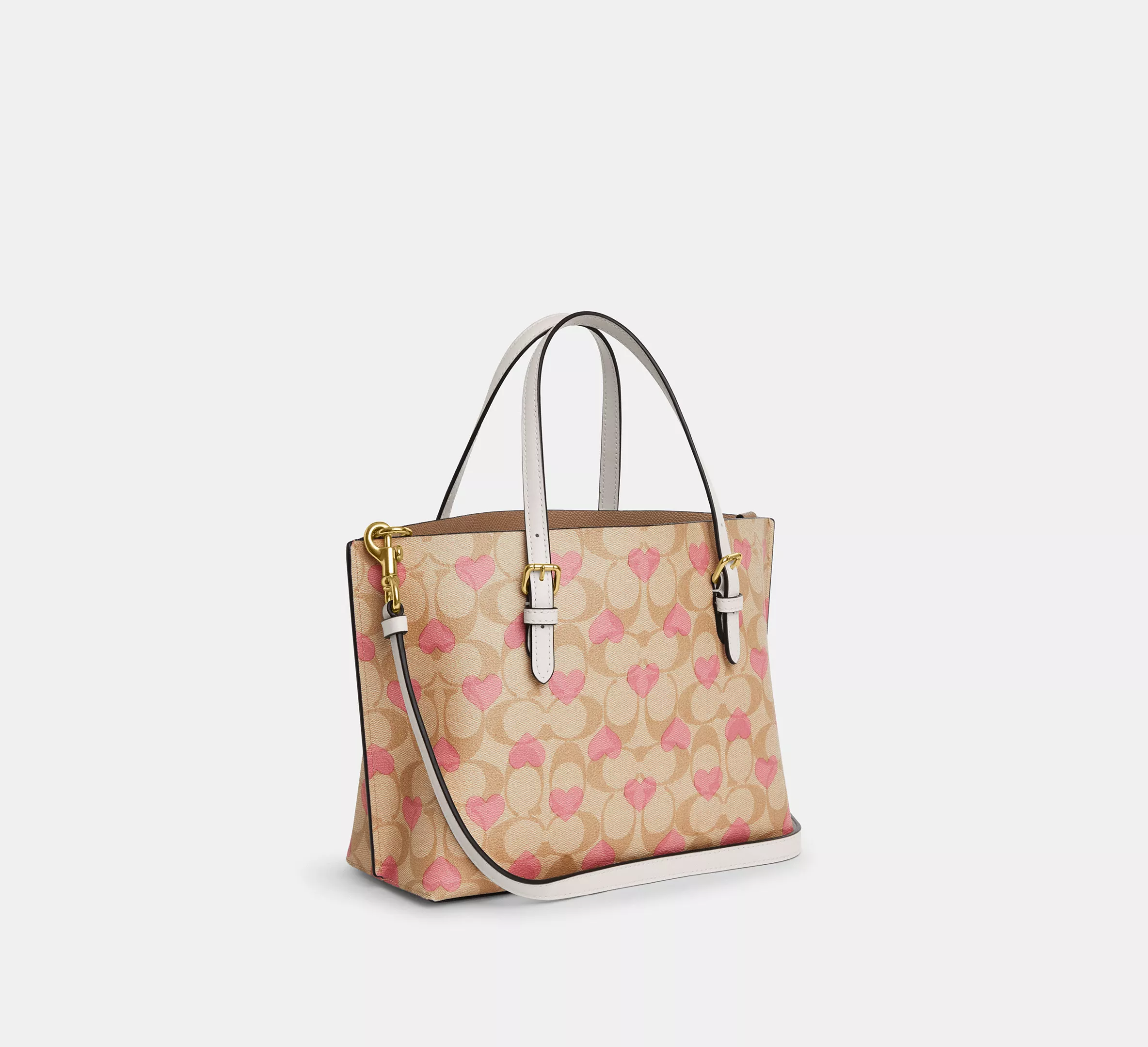 Mollie Tote 25 In Signature Canvas With Heart Print