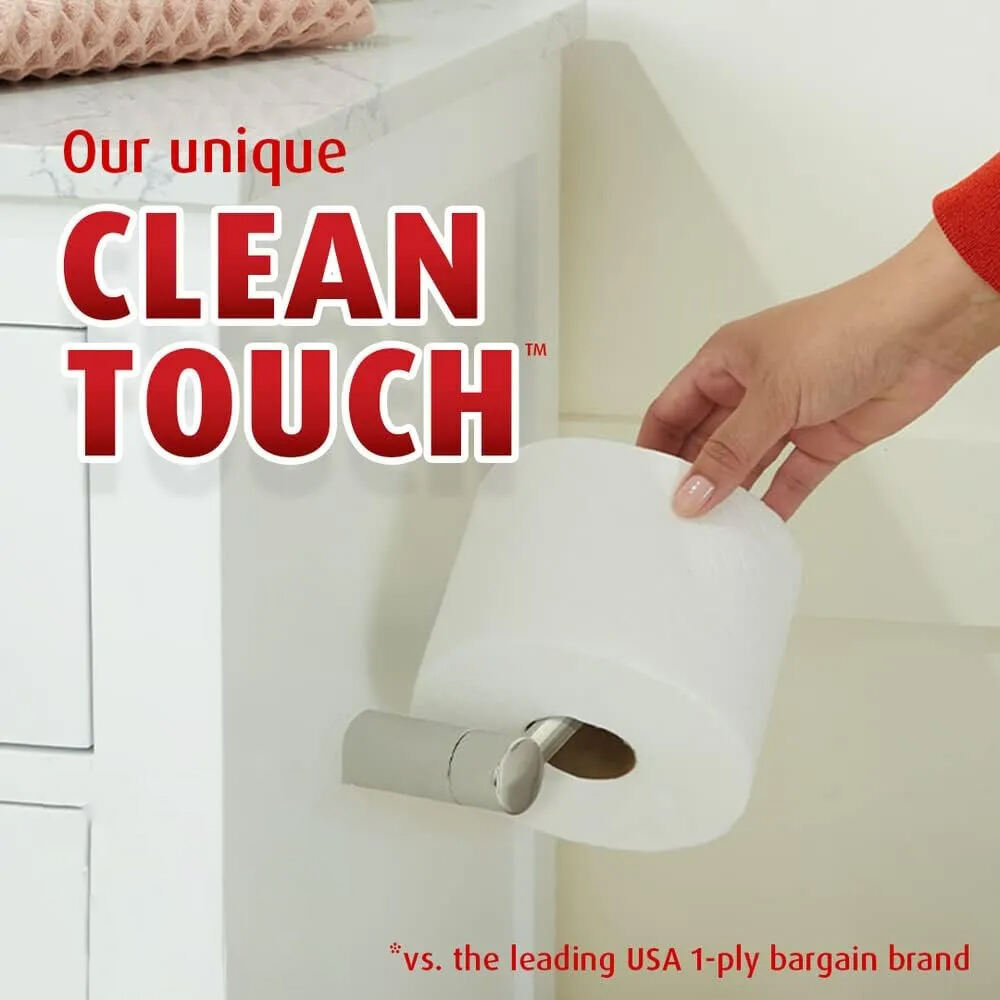 Ultra Strong Clean Touch Toilet Paper, 18 Family Mega Rolls = 90 Regular Rolls