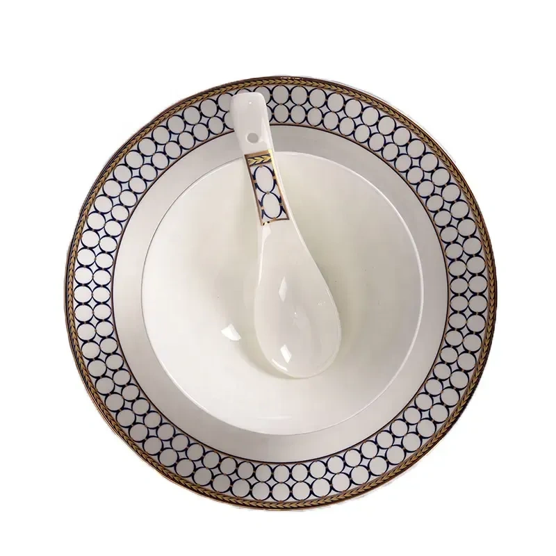 58pcs deluxe ceramic tableware set