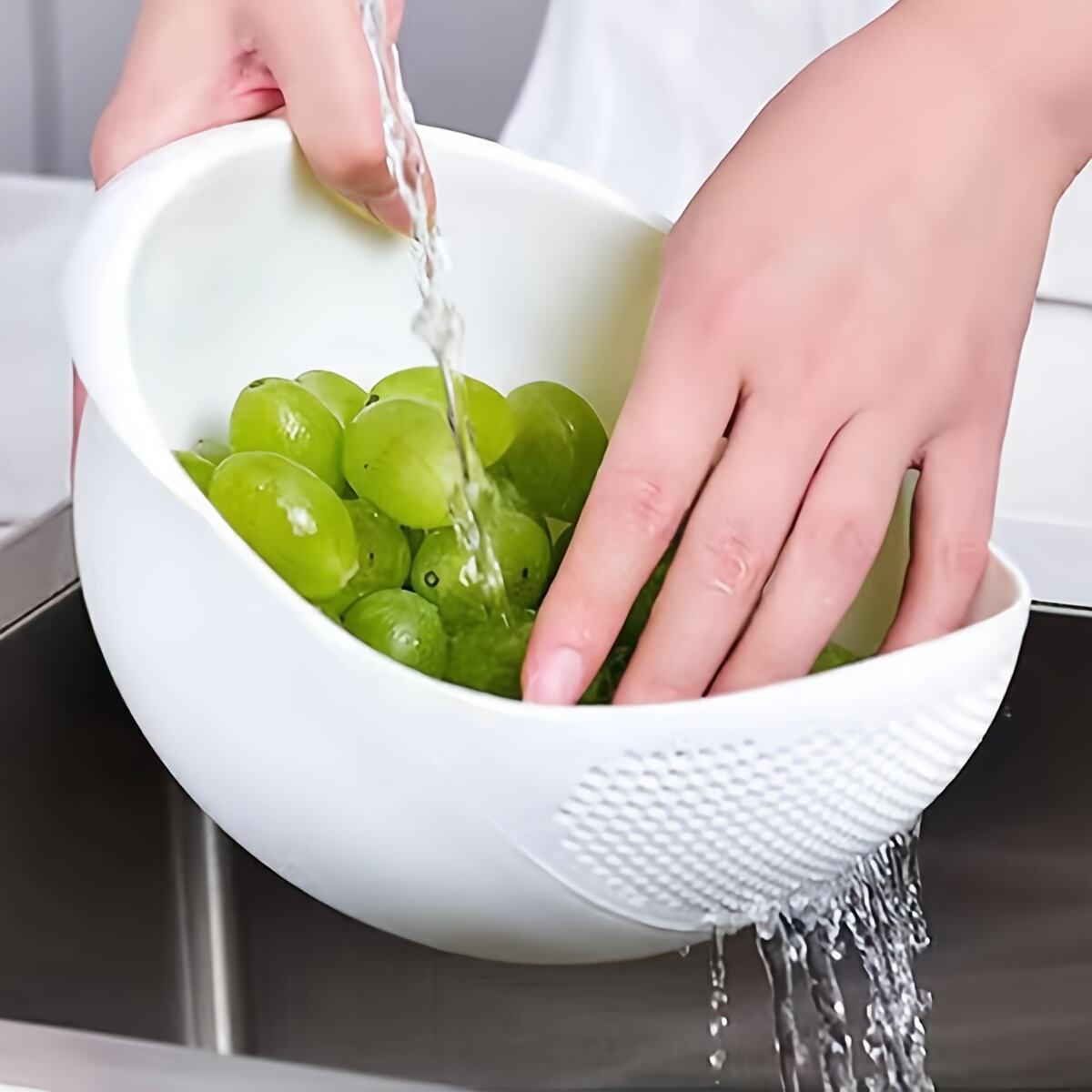 1pc/2pcs/3pcs Multi-Functional Kitchen Washing Basket Basin - Drain Water, Wash Rice, Perfect For Cleaning Vegetables And Fruits, And More With Convenient Features - Ideal For Various Uses And Users, Kitchen Accessories