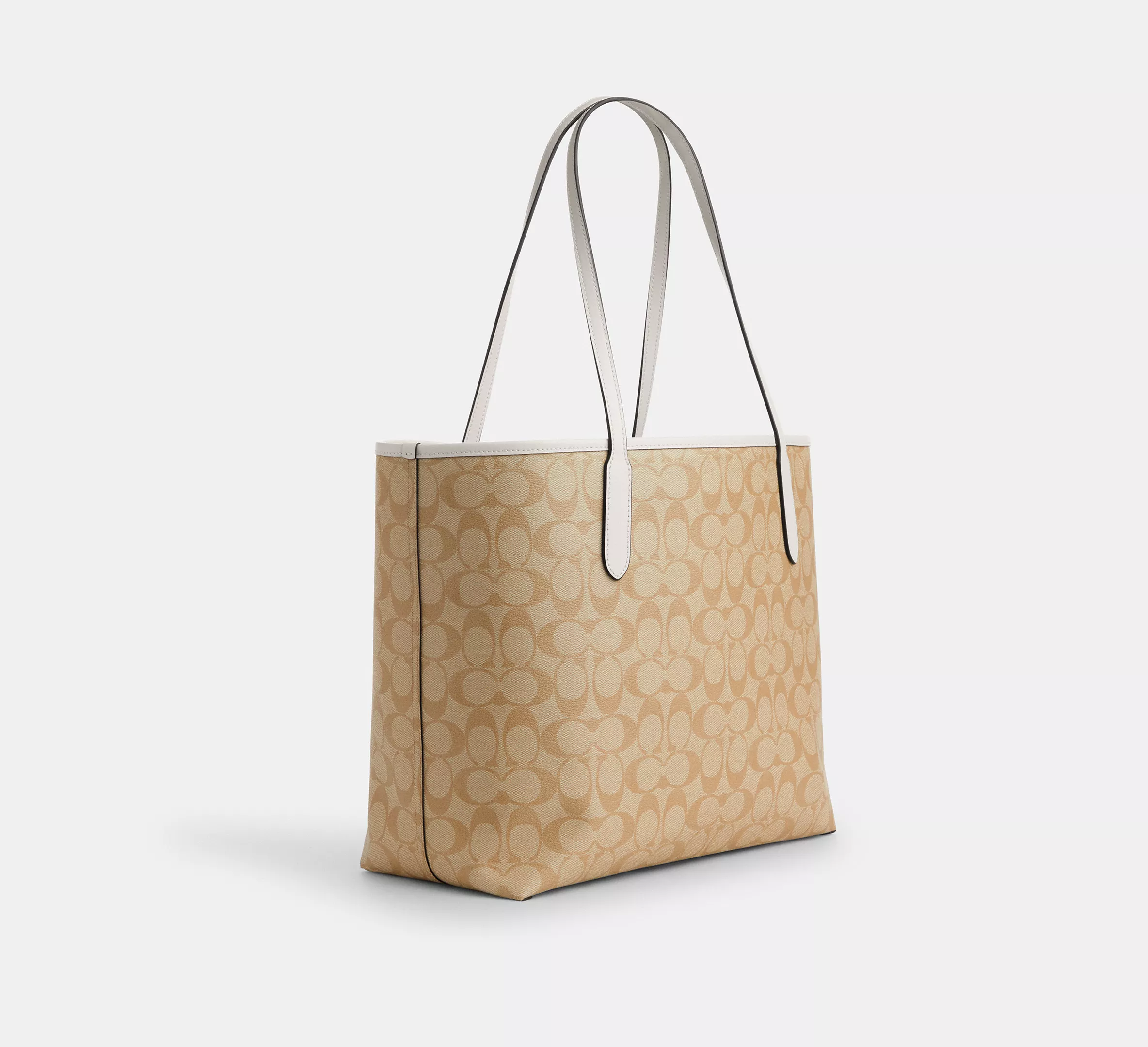 City Tote In Signature Canvas With Heart Print