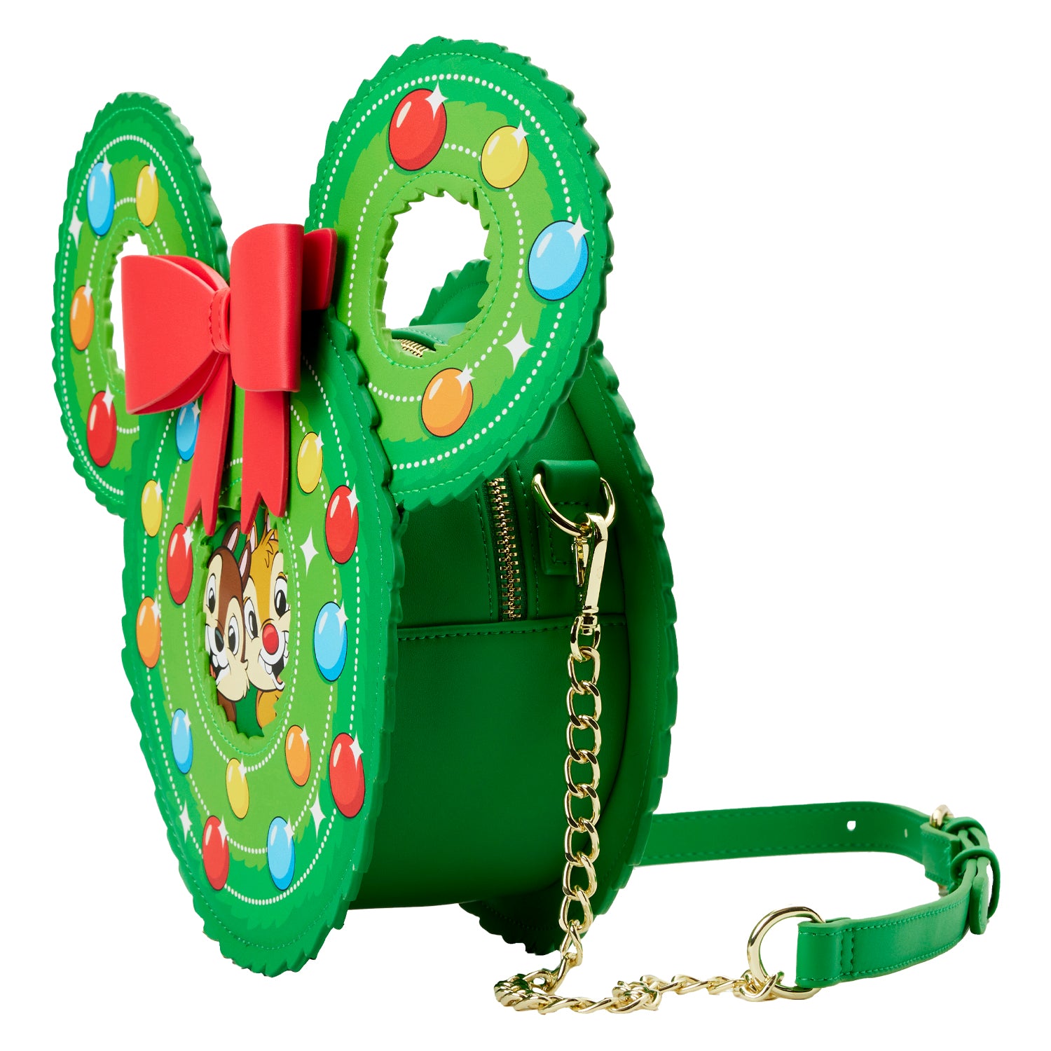 LF DISNEY CHIP AND DALE FIGURAL WREATH CROSS BODY BAG