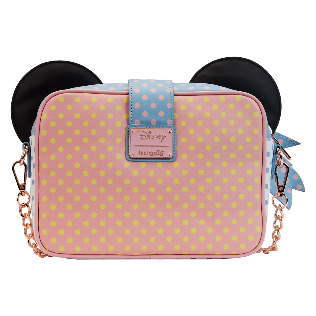 DISNEY MINNIE PASTEL COLOR BLOCK DOTS CROSSBODY