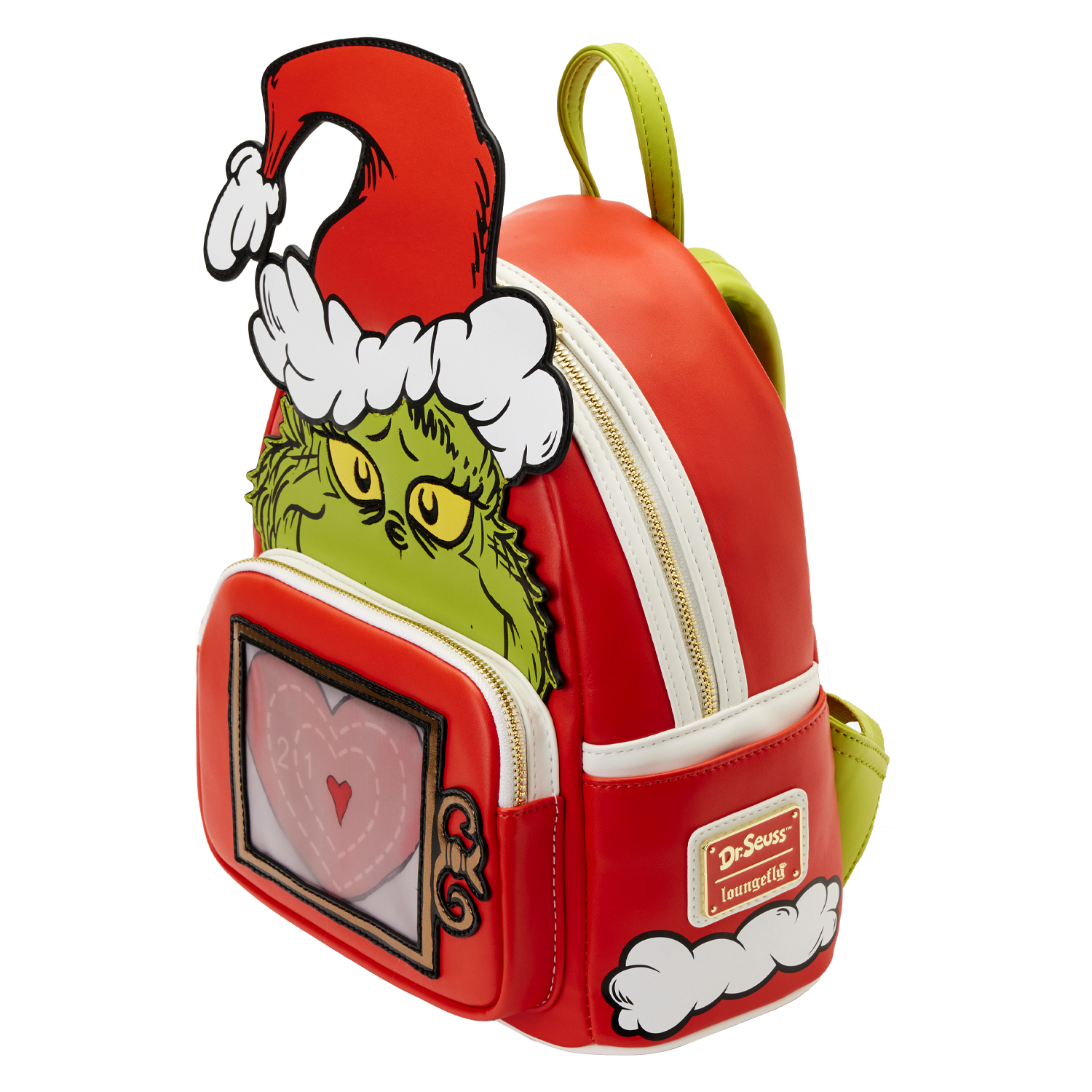 Loungefly Dr. Seuss Grinch Lenticular Heart Mini Backpack