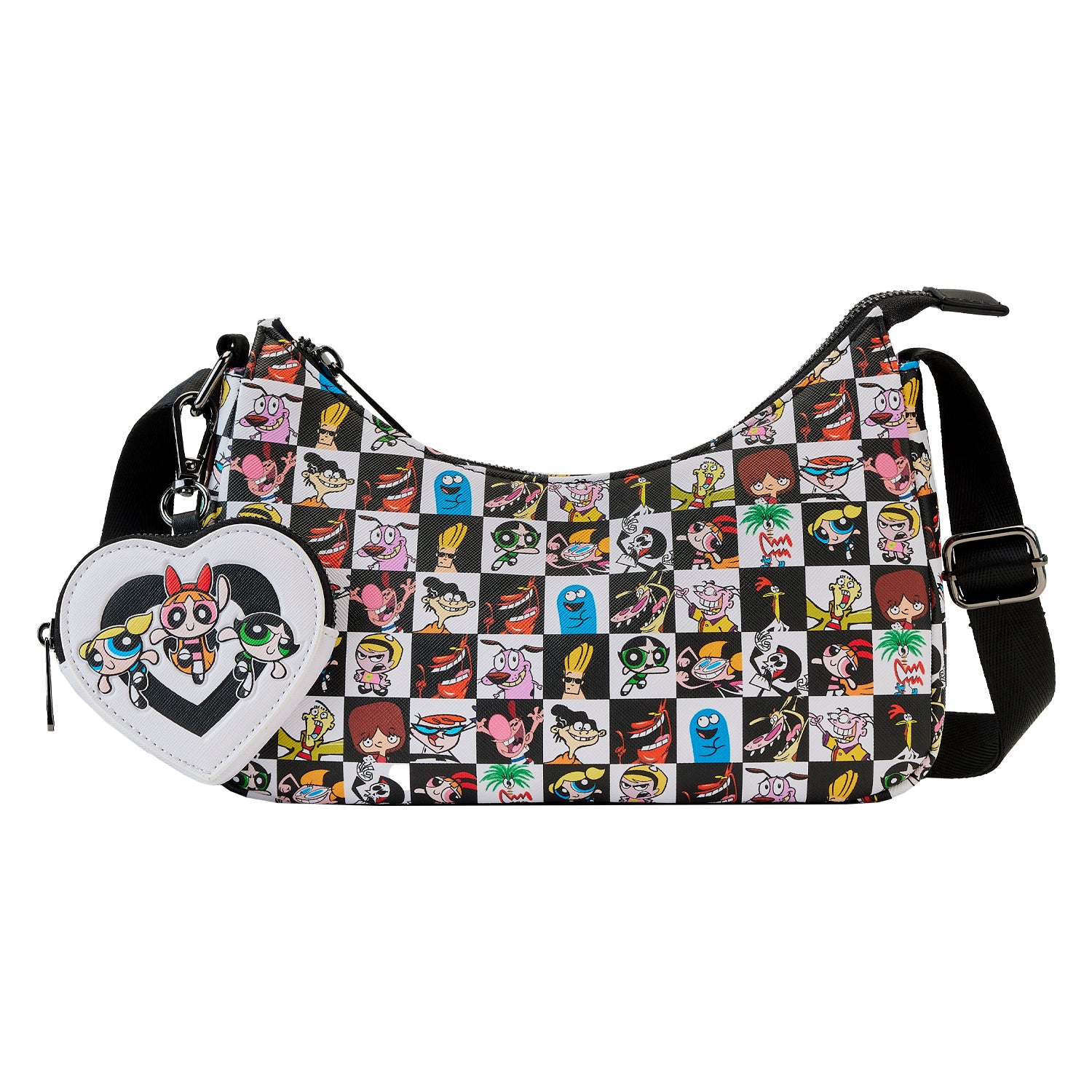 LF CARTOON NETWORK RETRO COLLAGE CROSSBODY BAG WITH COIN POUCH