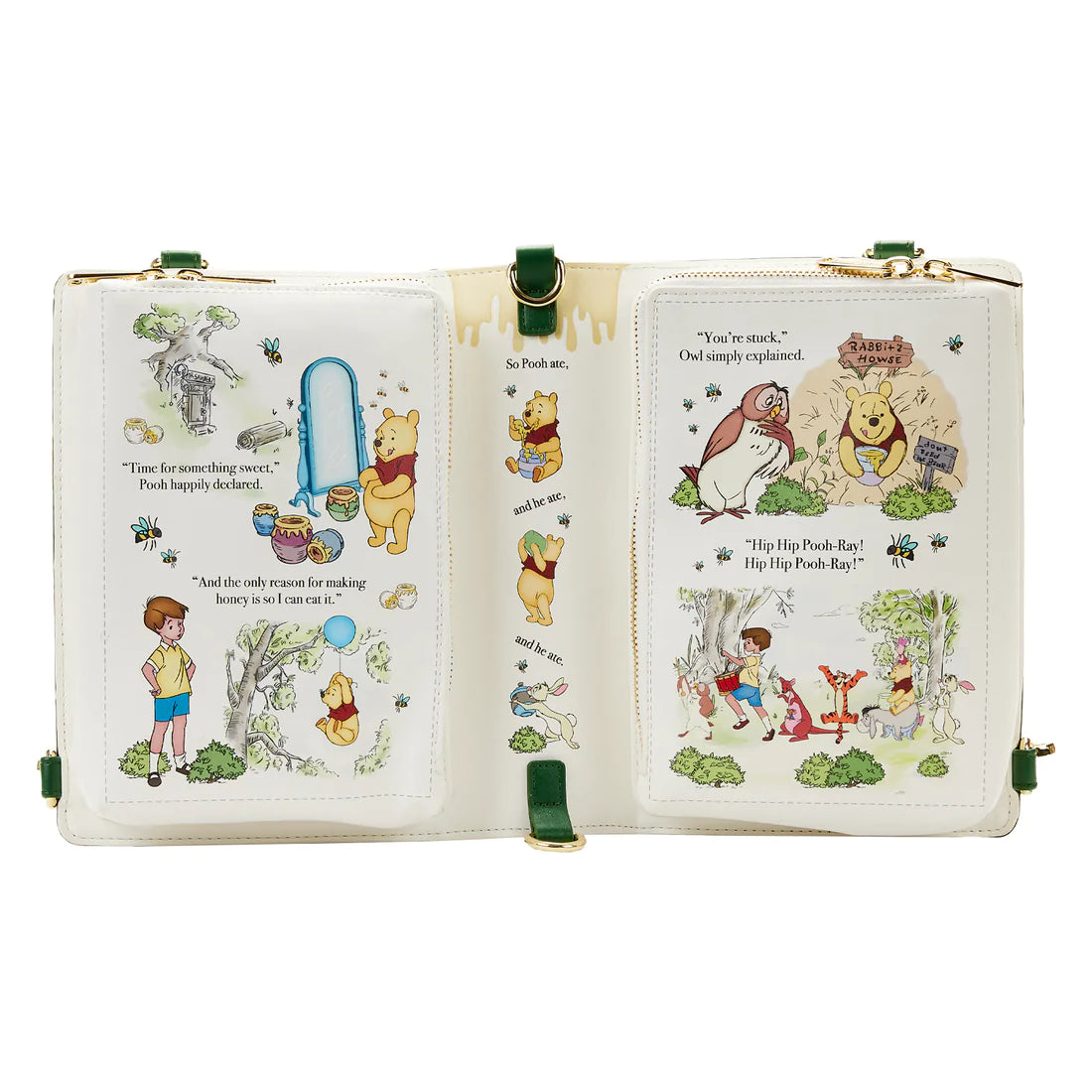 Winnie the Pooh Classic Book Cover Convertible Crossbody Bag