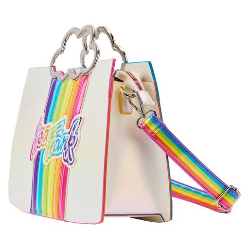 LF LISA FRANK RAINBOW CLOUD HANDLE CHAIN STRAP CROSS BODY BAG