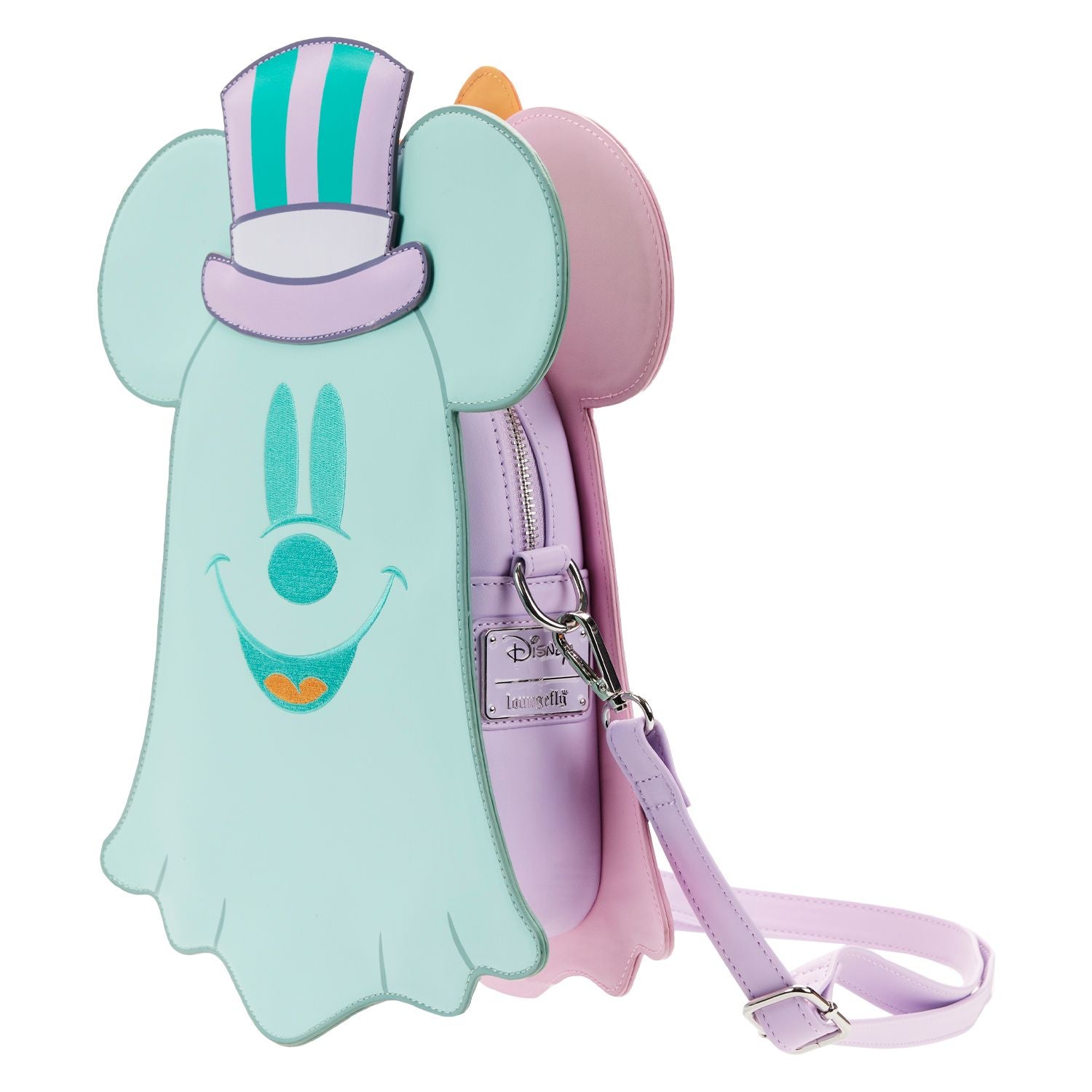 LF DISNEY PASTEL GHOST MINNIE AND MICKEY GITD DOUBLE SIDED CROSS BODY BAG