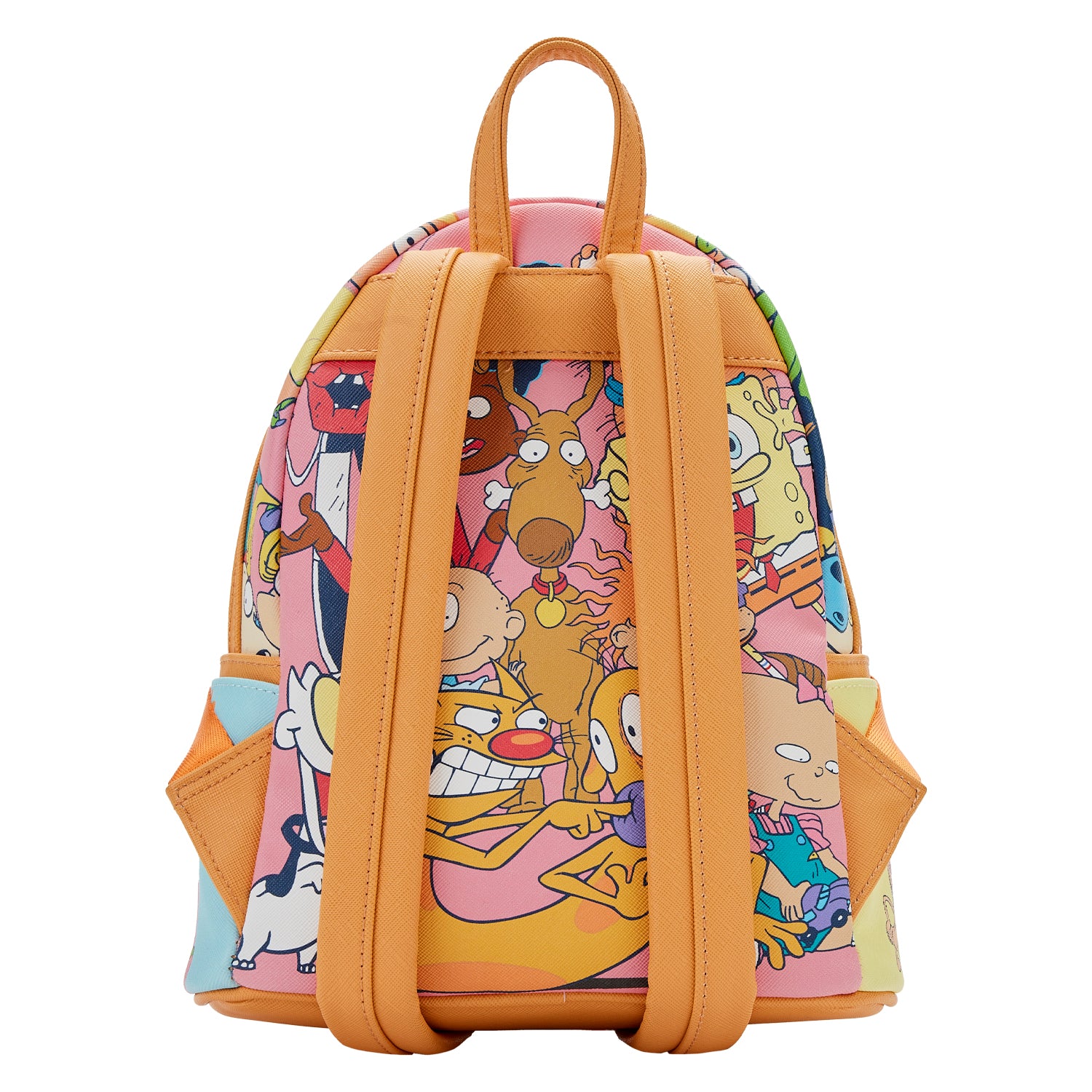 Nickelodeon Nick 90s Color Block Loungefly AOP Mini Backpack.