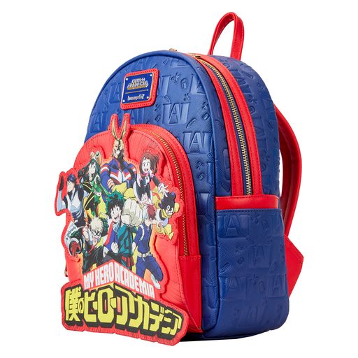 My Hero Academia Group Debossed Logo Loungefly Mini Backpack