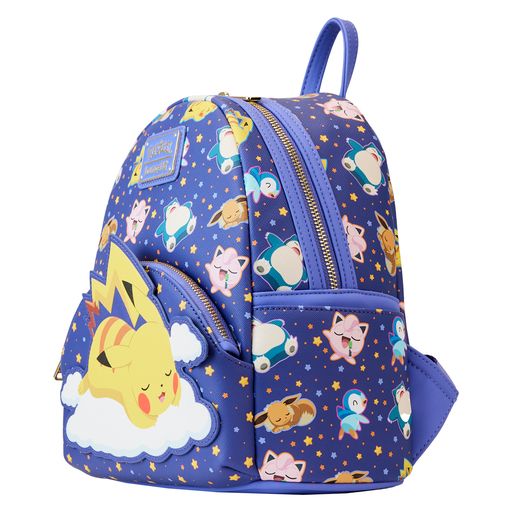 Pokemon Sleeping Pikachu and Friends Loungefly Mini Backpack