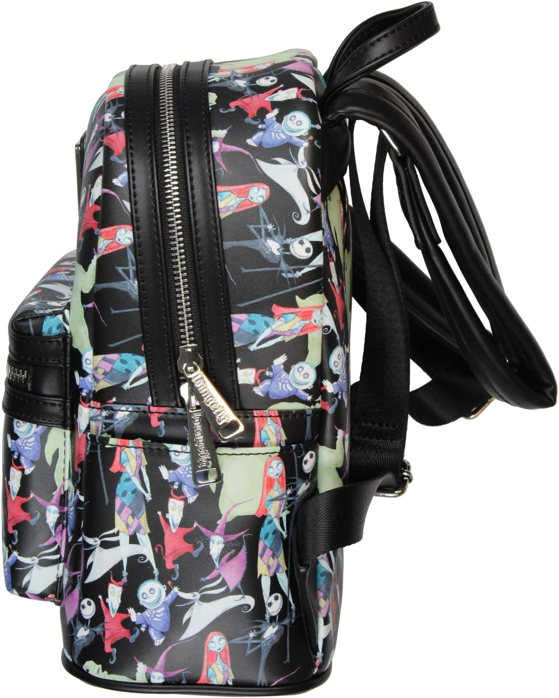 Loungefly The Nightmare Before Christmas Allover Watercolor Character Print Mini Backpack