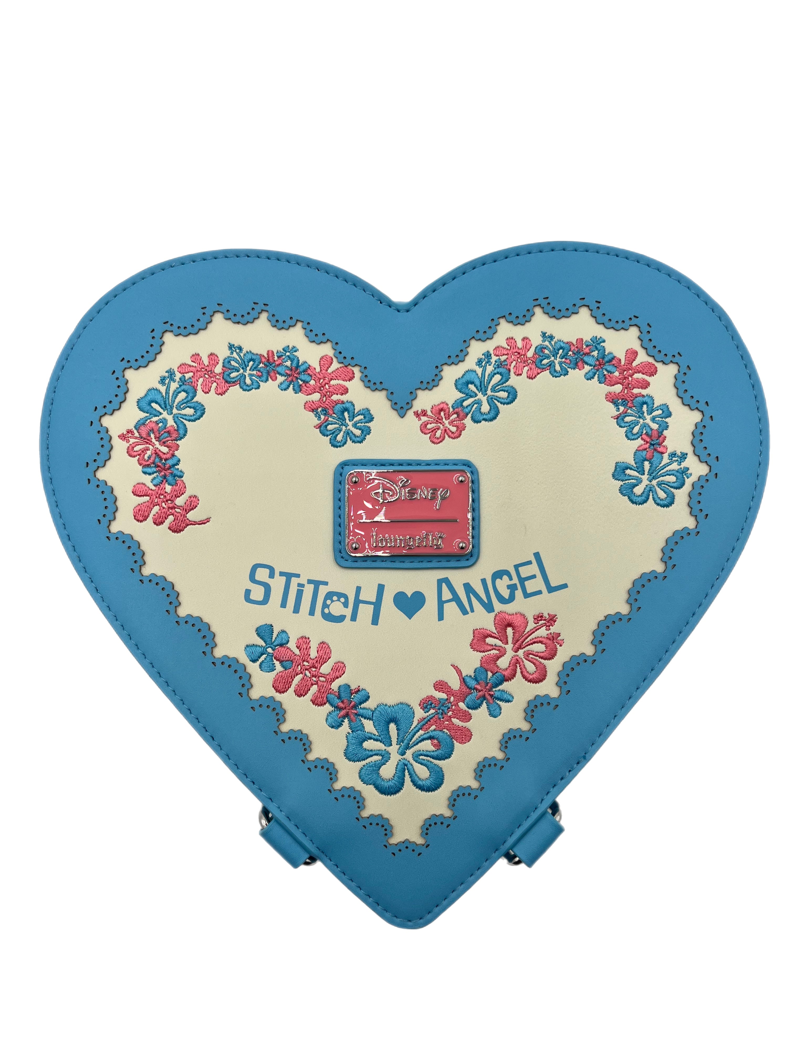 Loungefly Exclusive “Stitch and Angel” convertible heart