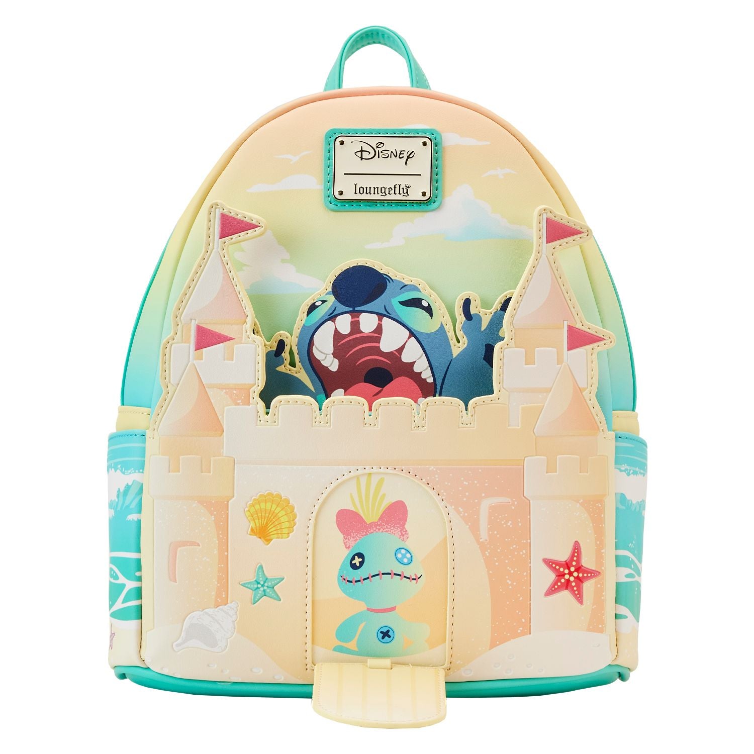 Stitch Sand Castle Beach Surprise Loungefly Mini Backpack