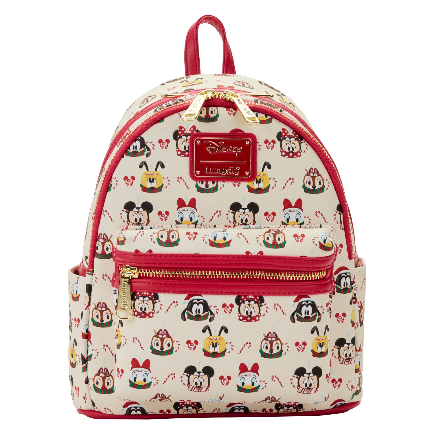 Mickey and Friends Hot Cocoa AOP Loungefly Mini Backpack with Headband