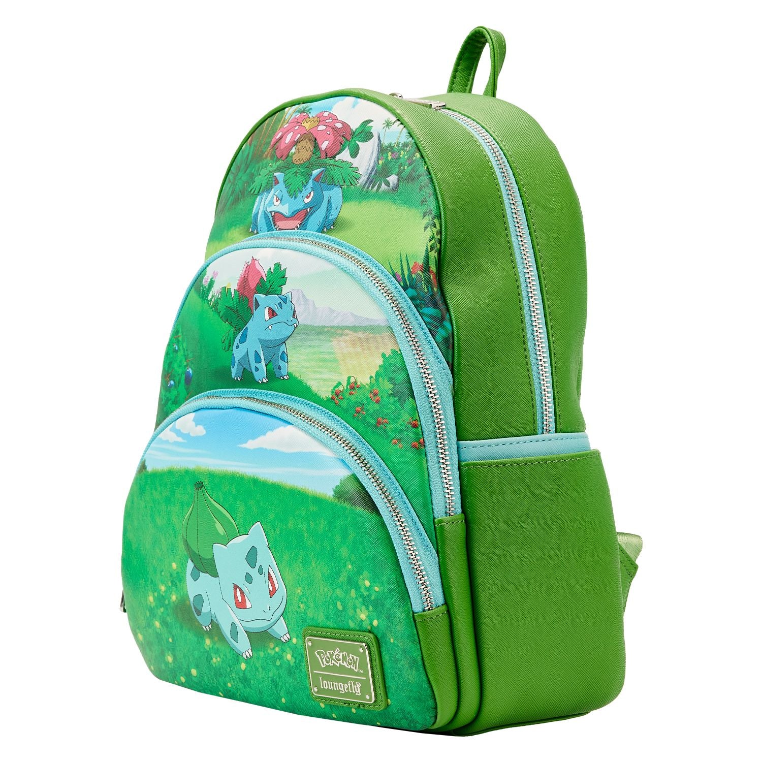 Pokemon Bulbasaur Evolutions Loungefly Triple Pocket Mini Backpack