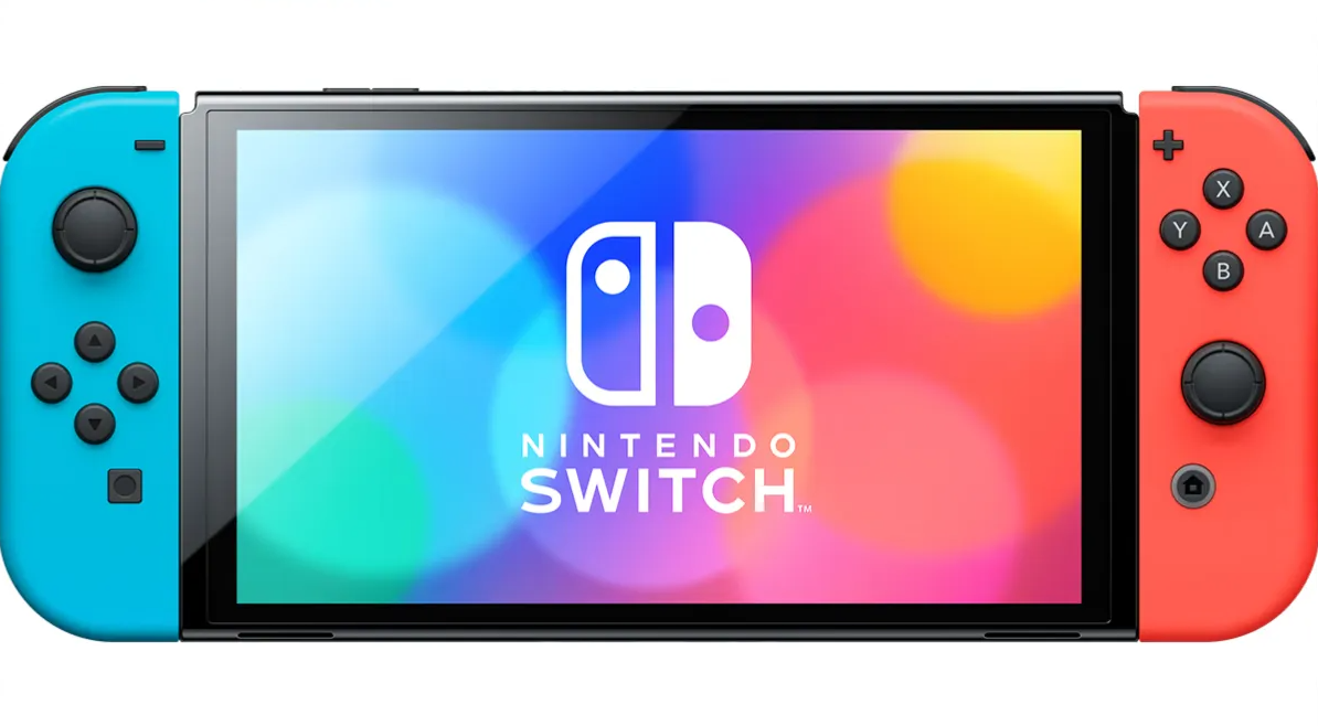 Nintendo Switch - Conjunto modelo OLED azul neón/rojo neón