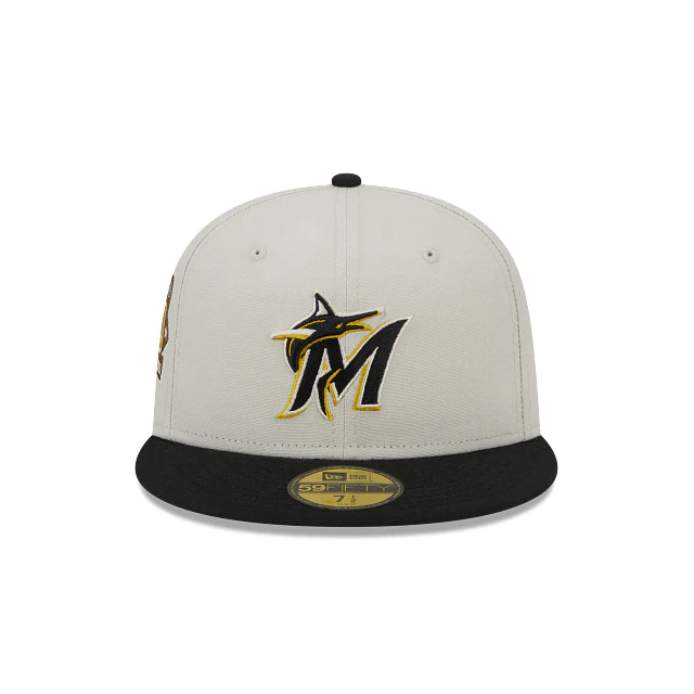 Miami Marlins MLB Two Tone Stone 59FIFTY Cerrada
