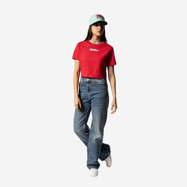 Playera Manga Corta Diablos Rojos del México LMB Core para Mujer