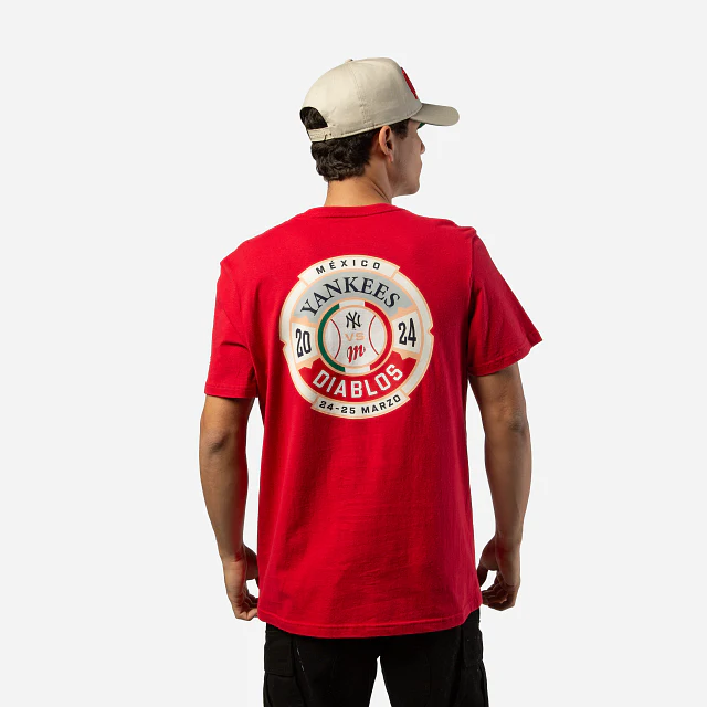 Playera Manga Corta Diablos Rojos del México Vs Yankees Roja