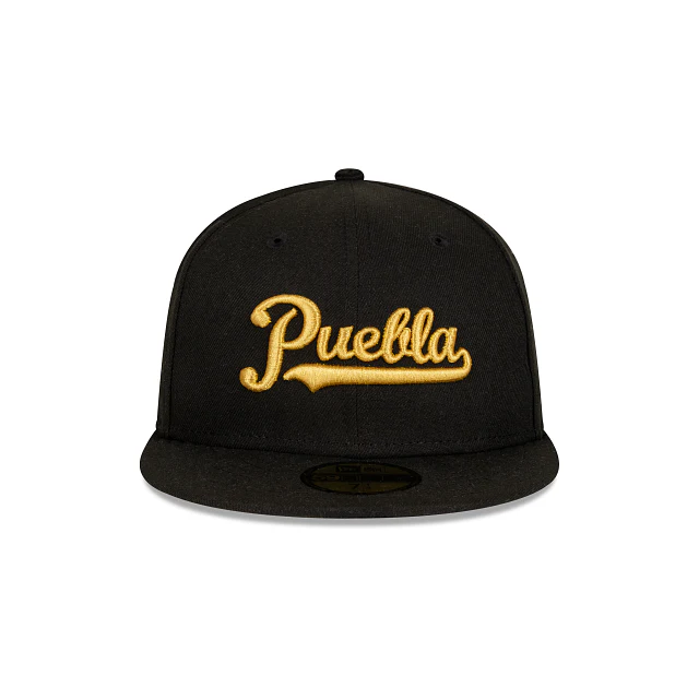 Pericos de Puebla LMB Game Cap City Name 59FIFTY Cerrada Negra
