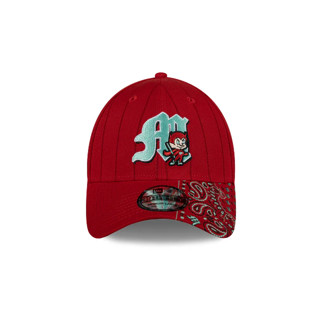 Diablos Rojos del México Pinstripe Rojo LMB Game Cap 39THIRTY Elástica