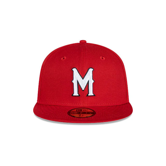 Diablos Rojos del México Pinstripe Ramoncito LMB Game Cap 59FIFTY Cerrada