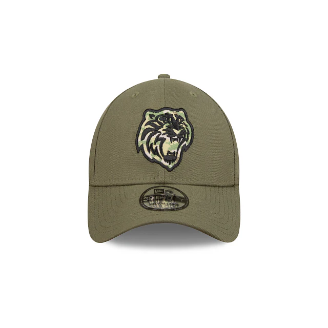 Tigres de Quintana Roo LMB Game Cap Camo 39THIRTY Elástica Verde