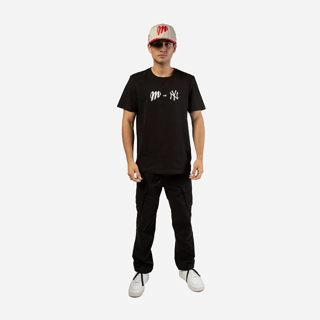 Playera Manga Corta Diablos Rojos del México Vs Yankees Negra