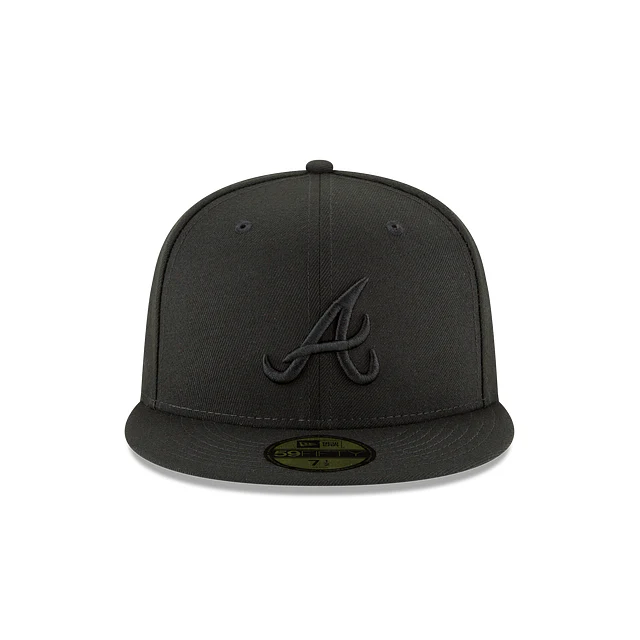 Atlanta Braves Black On Black 59FIFTY Cerrada